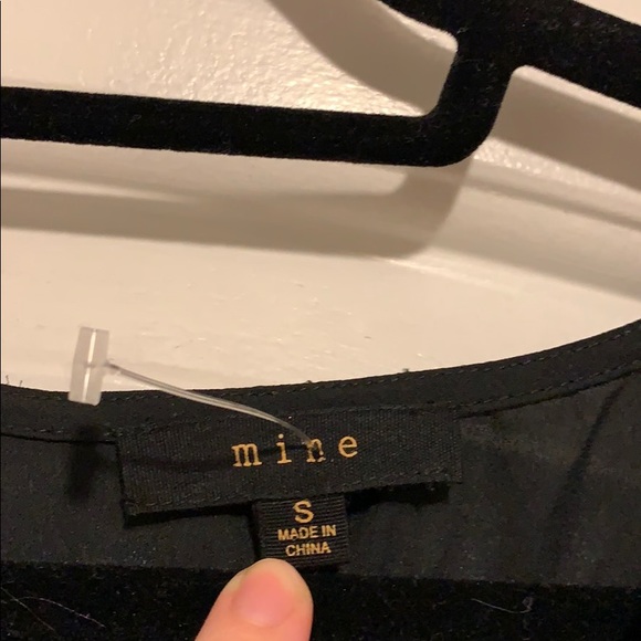 Mine black sheer wrap blouse with roses - Picture 3 of 3